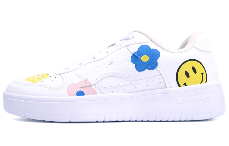 Buy (W) 리닝 커스텀 핸드페인팅 스마일 플라워 슈즈 (66 characters) AGCQ578-1(TeamTen-女款笑脸花朵)