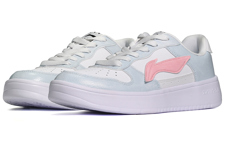 Lookbook (W) [Kasut Custom] Li-Ning Sneaker Rendah 'Biru Merah Jambu' AGCQ578-1(TeamE-女款拼色蓝粉)