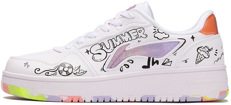 custom-shoes-women-li-ning-sneaker-low-summer-wave-graffiti