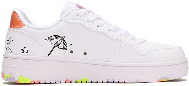 【定制球鞋】 LiNing李寧 塗鴉 夏日 海浪 個性百搭 潮流 低幫 板鞋 女款 黑白 Order 【定制球鞋】 LiNing李寧 塗鴉 夏日 海浪 個性百搭 潮流 低幫 板鞋 女款 黑白