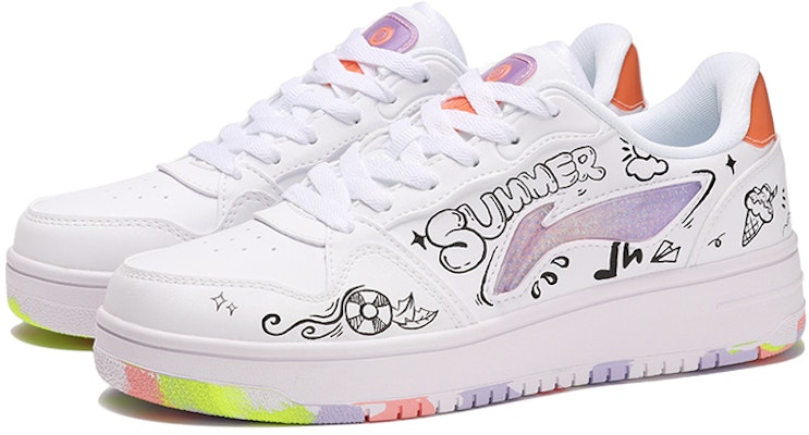 (W) 리닝 커스텀 썸머 웨이브 그래피티 (로우) AGCR342-1(TeamThree-女款涂鸦黑白) Lookbook (W) 리닝 커스텀 썸머 웨이브 그래피티 (로우) AGCR342-1(TeamThree-女款涂鸦黑白)