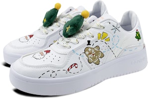 【定製球鞋】 LiNing李寧 街頭玩家 是在玩鞋 聖誕 塗鴉 玩偶掛飾 低幫 板鞋 女款 白綠 Lookbook 【定製球鞋】 LiNing李寧 街頭玩家 是在玩鞋 聖誕 塗鴉 玩偶掛飾 低幫 板鞋 女款 白綠