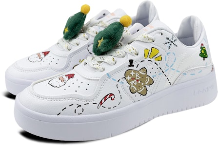 (W) 리닝 스트릿 플레이어 '크리스마스 그라피티 화이트-그린' AGCQ328-4(Team叁-女款圣诞涂鸦QD) Lookbook (W) 리닝 스트릿 플레이어 '크리스마스 그라피티 화이트-그린' AGCQ328-4(Team叁-女款圣诞涂鸦QD)