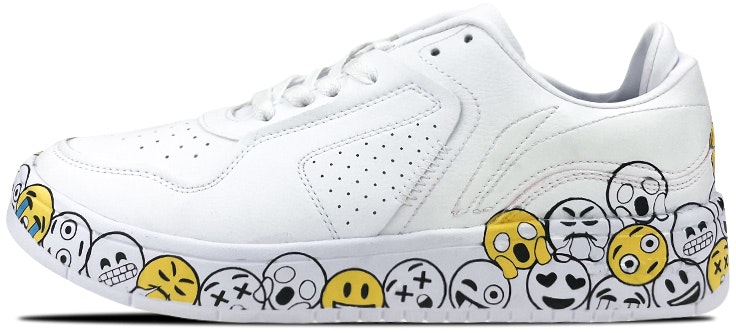 custom-shoes-women-li-ning-street-player-low-top-board-shoes-white-yellow-graffiti-mischief-cute