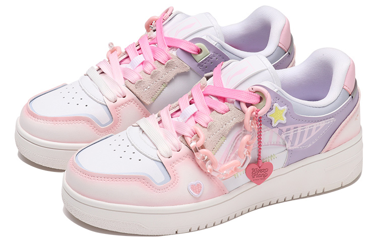 [Custom Shoes] (W) Li-Ning Tian Ji 'Distressed Gradient Pink Embroidery Heart Charm' Valentine's Day 圖 3