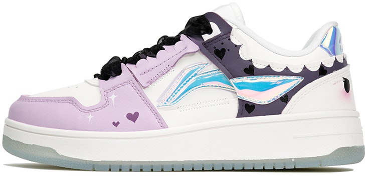 custom-shoes-women-li-ning-tian-ji-purple-white-ribbon-heart