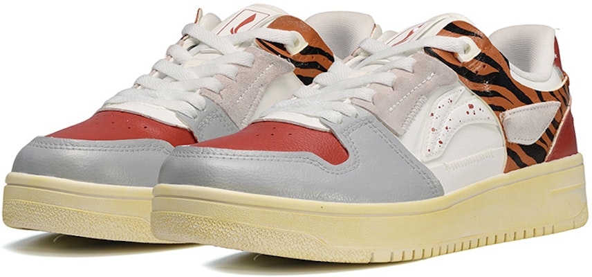 (W) 리닝 천기 '호랑이 패턴 레드 화이트 그레이' (커스텀 슈즈) AGCP362-7(TeamE-女款虎纹红白灰) Lookbook (W) 리닝 천기 '호랑이 패턴 레드 화이트 그레이' (커스텀 슈즈) AGCP362-7(TeamE-女款虎纹红白灰)