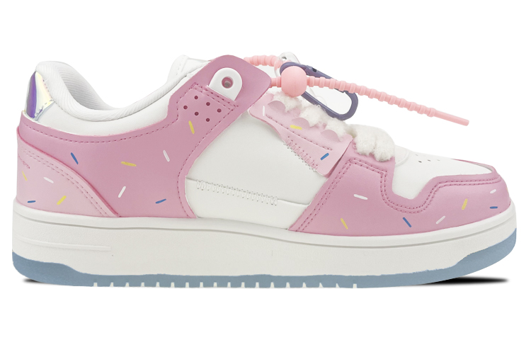 Order 【定制球鞋】 LiNing李寧 天跡 是在玩鞋 情人節禮盒 花朵掛墜 彩虹 糖果 可愛 情侶 低幫 板鞋 女款 白粉