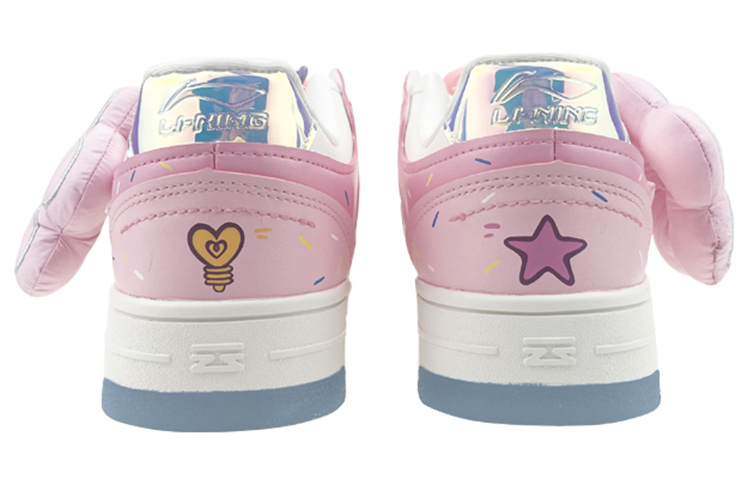 Purchase 【定制球鞋】 LiNing李寧 天跡 是在玩鞋 情人節禮盒 花朵掛墜 彩虹 糖果 可愛 情侶 低幫 板鞋 女款 白粉