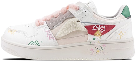 【定制球鞋】LiNing李宁 天迹 是在玩鞋 低幫 羊羔毛 聖誕 鈴鐺 塗鴉 低幫 板鞋 女款 白綠 Buy 【定制球鞋】LiNing李宁 天迹 是在玩鞋 低幫 羊羔毛 聖誕 鈴鐺 塗鴉 低幫 板鞋 女款 白綠