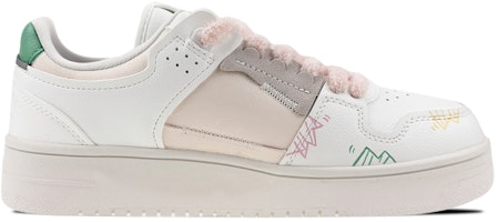 【定制球鞋】LiNing李宁 天迹 是在玩鞋 低幫 羊羔毛 聖誕 鈴鐺 塗鴉 低幫 板鞋 女款 白綠 Order 【定制球鞋】LiNing李宁 天迹 是在玩鞋 低幫 羊羔毛 聖誕 鈴鐺 塗鴉 低幫 板鞋 女款 白綠