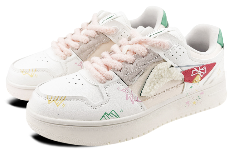 Lookbook (W) 리닝 천기 '크리스마스 벨 화이트-그린' (커스텀 슈즈) AGCP362-15(Team叁-女款铃铛圣诞)