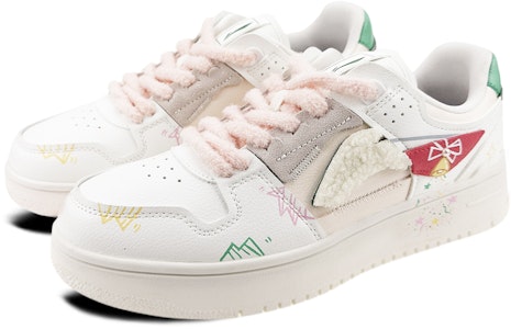 (W) 리닝 천기 '크리스마스 벨 화이트-그린' (커스텀 슈즈) AGCP362-15(Team叁-女款铃铛圣诞) Lookbook (W) 리닝 천기 '크리스마스 벨 화이트-그린' (커스텀 슈즈) AGCP362-15(Team叁-女款铃铛圣诞)