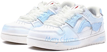【定制球鞋】LiNing李寧 天迹 聖誕主題 聖誕雪花 漸變色 情侶 休閒 低幫 板鞋 女款 藍白 Lookbook 【定制球鞋】LiNing李寧 天迹 聖誕主題 聖誕雪花 漸變色 情侶 休閒 低幫 板鞋 女款 藍白