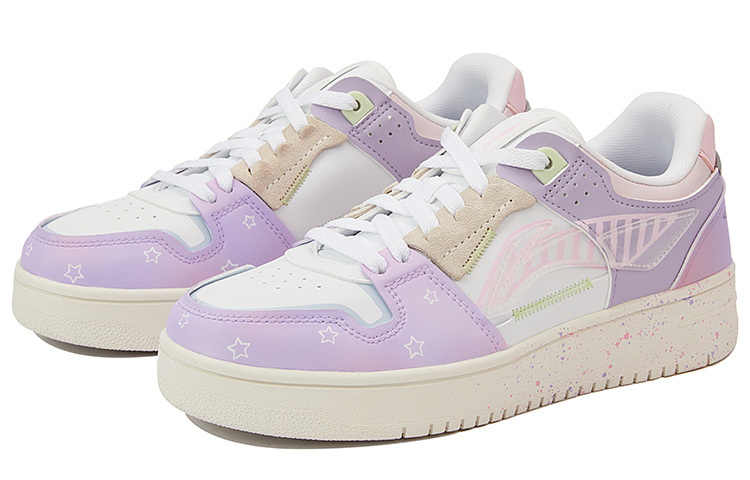 Lookbook (W) [Kasut Custom] Li-Ning Tianji 'Graffiti Academy' AGCP362-12(Team15-女款手绘涂鸦星星粉紫)