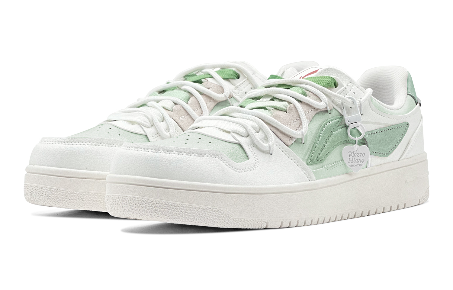 Lookbook 【定製球鞋】LiNing李寧 天跡 李寧 天跡 多巴胺搭配 清新夏日 愛心掛飾 特殊鞋盒 防滑耐磨 低筒 板鞋 女款 綠白