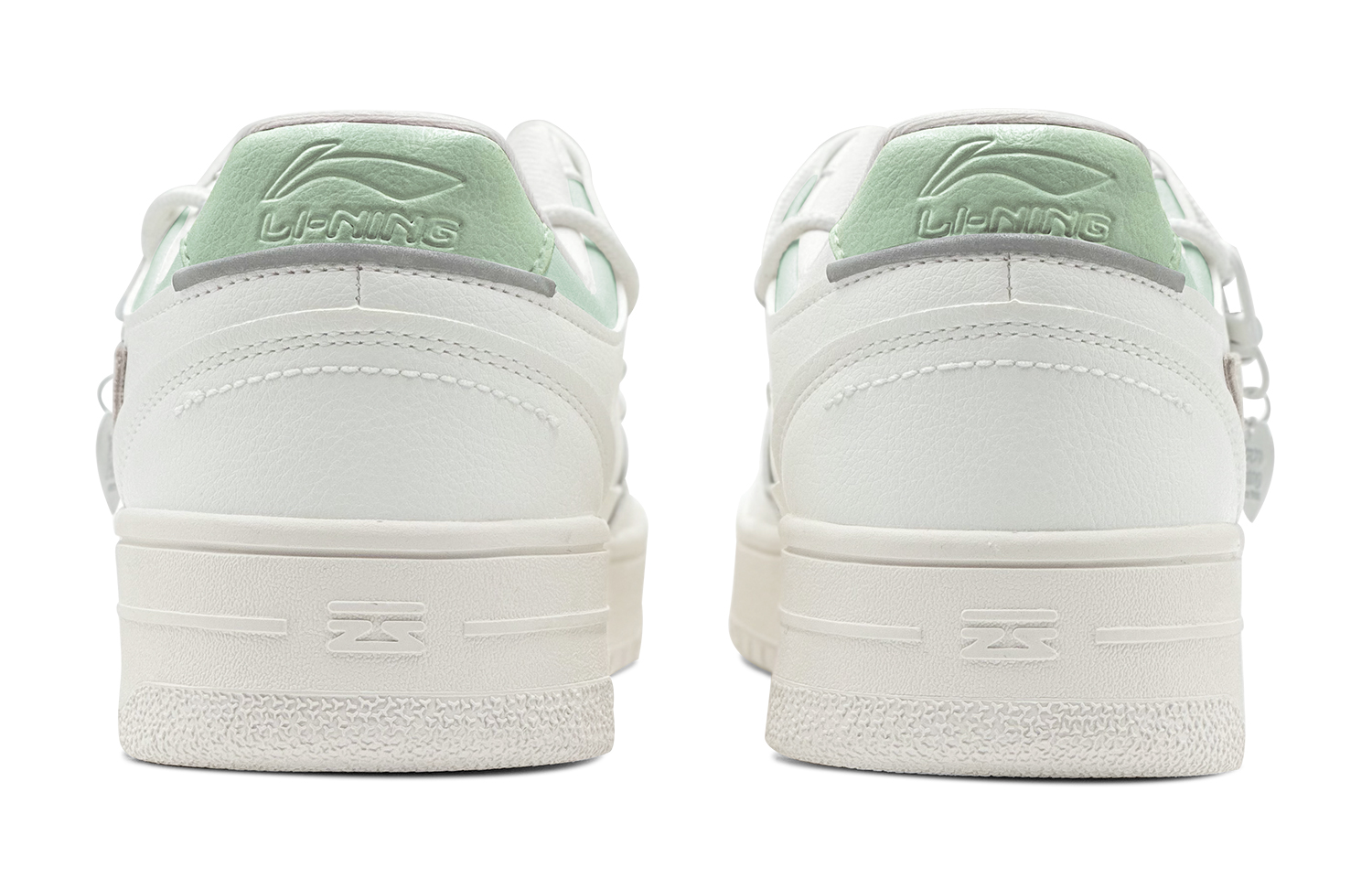 Shop 【定製球鞋】LiNing李寧 天跡 李寧 天跡 多巴胺搭配 清新夏日 愛心掛飾 特殊鞋盒 防滑耐磨 低筒 板鞋 女款 綠白
