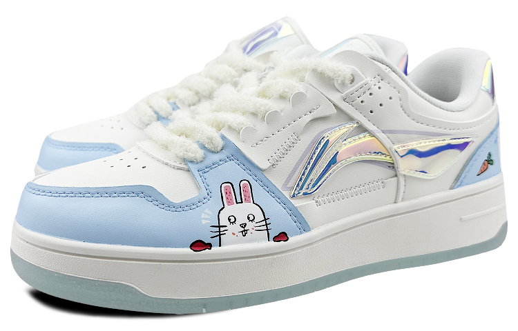 Lookbook (W) [Kasut Custom] Li-Ning Tianji 'Laser CNY Arnab Graffiti Putih Biru' AGCP362-8(Team叁-女款镭射兔子QD)