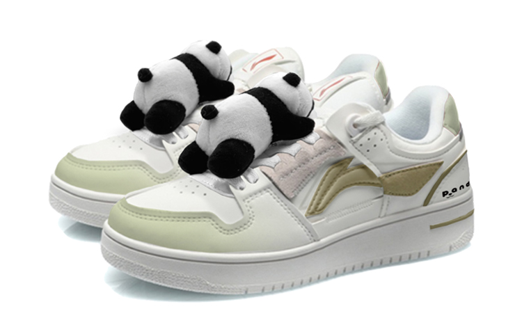 Lookbook (W) [Kasut Custom] Li-Ning Tianji 'Panda Doll Putih Hijau' AGCP362-7(Team-S熊猫玩偶)
