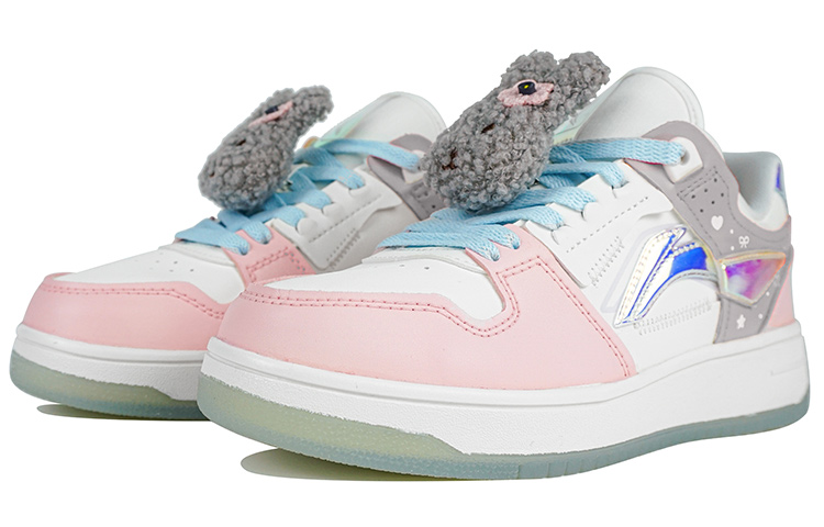 Lookbook (W) [Sepatu Kustom] Li-Ning Tianji 'Pink Abu Putih - Kelinci Abu' AGCP362-8(Team陆-灰兔轻定制QD)