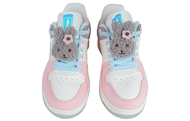Shop (W) [Sepatu Kustom] Li-Ning Tianji 'Pink Abu Putih - Kelinci Abu' AGCP362-8(Team陆-灰兔轻定制QD)