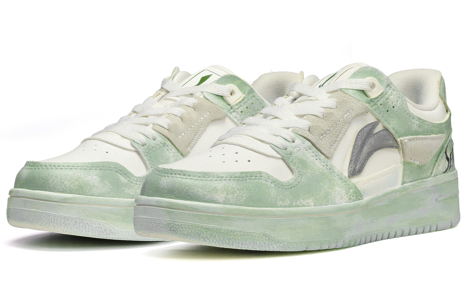 [Custom Shoes] (W) Li-Ning Tianji 'Textured Grey-Green Graffiti' 圖 3