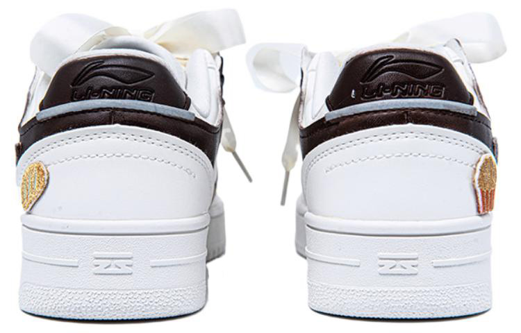 Purchase 【定制球鞋】 LiNing李寧 天跡 提拉米蘇 布貼 絲帶 蝴蝶結 可愛風 低幫 板鞋 女款 白棕