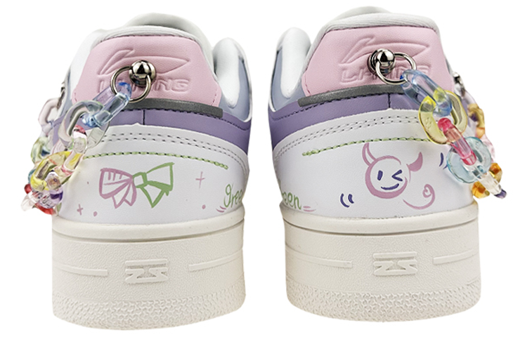 Purchase (W) Li-Ning Tianji "Tulip Graffiti" Blanco-Morado (Personalizadas) AGCP362-12(Team叁-女款郁金香S-BOXQD)