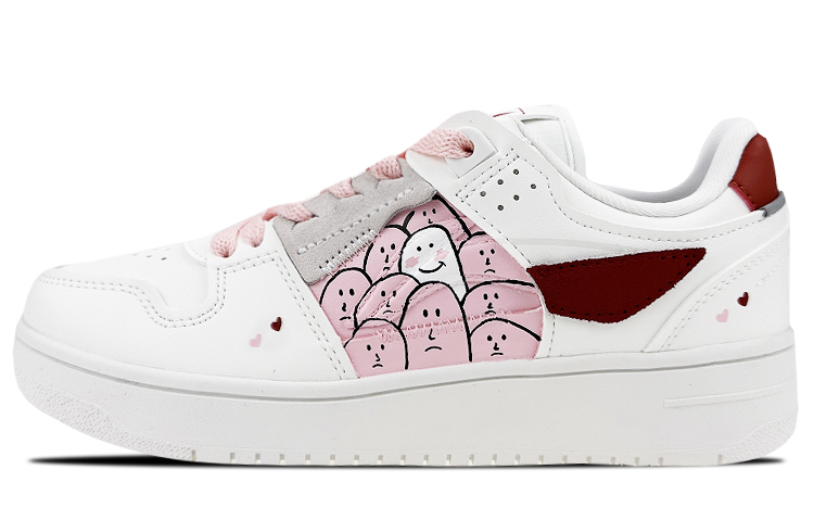 Buy (W) [Sepatu Custom] Li-Ning Tianji 'Valentine Day Putih-Pink' AGCP362-7(Team叁-女款人群笑脸QD)