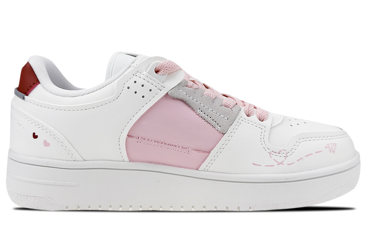 Order (W) [Sepatu Kustom] Li-Ning Tianji 'Valentine Putih-Pink' AGCP362-7(Team叁-女款人群笑脸S-BOX)