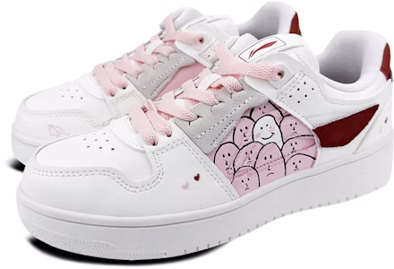 【定制球鞋】 LiNing李寧 天跡 是在玩鞋 情人節 表情 個性塗鴉 低幫 板鞋 女款 白粉 Lookbook 【定制球鞋】 LiNing李寧 天跡 是在玩鞋 情人節 表情 個性塗鴉 低幫 板鞋 女款 白粉