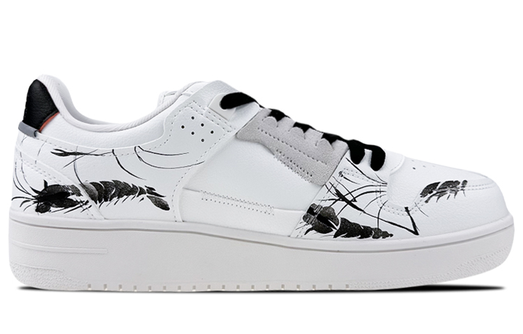 Order (W) [Kasut Custom] Li-Ning Tianji 'Putih-Hitam Dakwat Air' AGCP362-7(Team叁-女款天迹水墨虾QD)