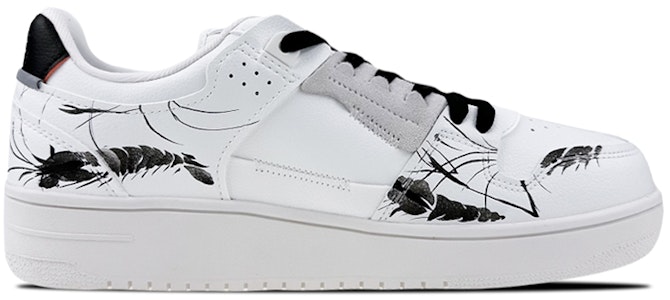 【定制球鞋】 LiNing李寧 天迹 是在玩鞋 水墨 蝦 潑墨 中國風 暈染 簡約 低幫 板鞋 女款 白黑 Order 【定制球鞋】 LiNing李寧 天迹 是在玩鞋 水墨 蝦 潑墨 中國風 暈染 簡約 低幫 板鞋 女款 白黑