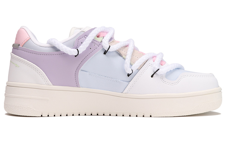 Order (W) [Kasut Custom] Li-Ning Tianji 'Putih Biru Ungu' AGCP362-12(TeamThree-女款解构风白蓝紫)