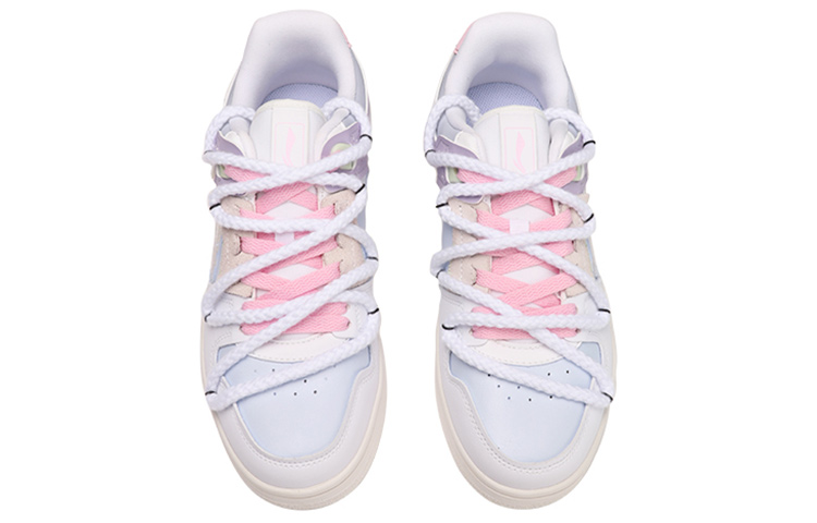 Shop (W) [Kasut Custom] Li-Ning Tianji 'Putih Biru Ungu' AGCP362-12(TeamThree-女款解构风白蓝紫)