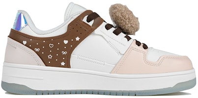 【定制球鞋】 LiNing李宁 天迹 玖制 鐳射 棕熊撞色 可愛氛圍 玩偶 少女心 低幫 板鞋 女款 棕白 Order 【定制球鞋】 LiNing李宁 天迹 玖制 鐳射 棕熊撞色 可愛氛圍 玩偶 少女心 低幫 板鞋 女款 棕白