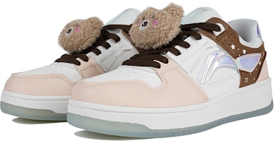 【定制球鞋】 LiNing李宁 天迹 玖制 鐳射 棕熊撞色 可愛氛圍 玩偶 少女心 低幫 板鞋 女款 棕白 Lookbook 【定制球鞋】 LiNing李宁 天迹 玖制 鐳射 棕熊撞色 可愛氛圍 玩偶 少女心 低幫 板鞋 女款 棕白