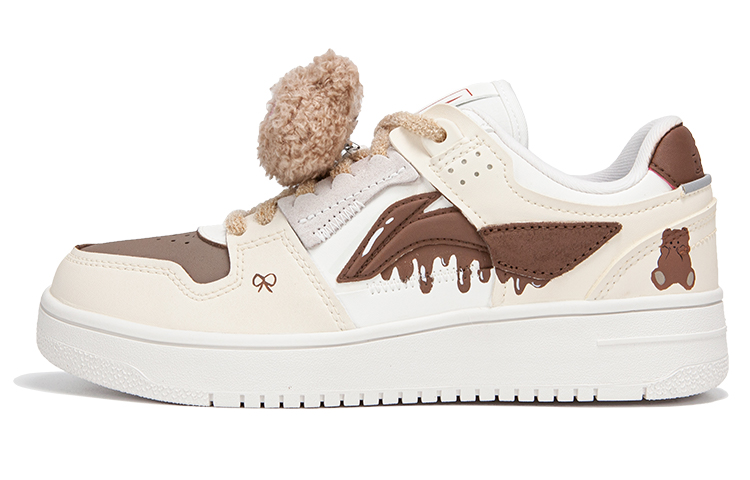 [Custom Shoes] (Women) Li-Ning Tianji NO.205 'White Brown - Melted Ice Cream Bear'