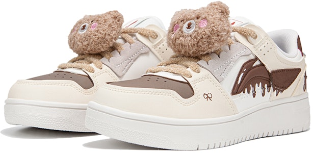 (W) Zapatillas Li-Ning Tianji NO.205 'Blanco Marrón - Oso Helado Derretido' AGCS392-1(Teamfour-女款小熊) Lookbook (W) Zapatillas Li-Ning Tianji NO.205 'Blanco Marrón - Oso Helado Derretido' AGCS392-1(Teamfour-女款小熊)