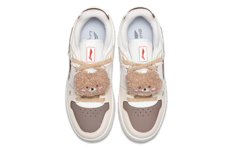 Shop (W) 리닝 천기 205 '화이트 브라운 - 녹은 아이스크림 곰' (Li-Ning Tianji 205 '화이트 브라운 - 녹은 아곰') AGCS392-1(Teamfour-女款小熊)