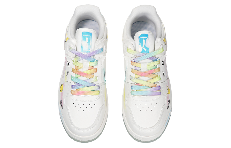 Shop 【定制球鞋】 LiNing李寧 天跡 笑臉 皇冠 愛心 低幫 板鞋 女款 紅黃藍