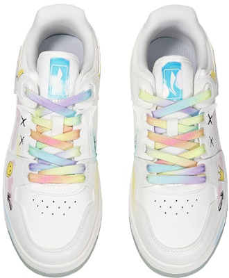 【定制球鞋】 LiNing李寧 天跡 笑臉 皇冠 愛心 低幫 板鞋 女款 紅黃藍 Shop 【定制球鞋】 LiNing李寧 天跡 笑臉 皇冠 愛心 低幫 板鞋 女款 紅黃藍