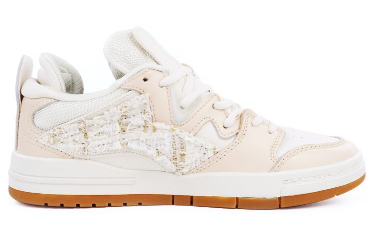 Order 【定制球鞋】 LiNing李寧 惟吾 惟吾PRO 小香風 貼布 簡約 低幫 板鞋 女款 白棕