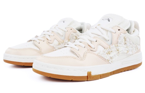 【定制球鞋】 LiNing李寧 惟吾 惟吾PRO 小香風 貼布 簡約 低幫 板鞋 女款 白棕 Lookbook 【定制球鞋】 LiNing李寧 惟吾 惟吾PRO 小香風 貼布 簡約 低幫 板鞋 女款 白棕