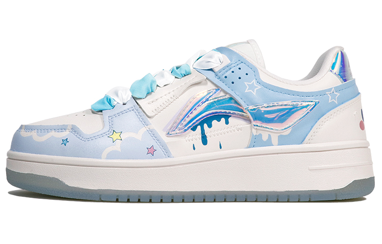 Buy (W) 리닝 웨이드 "큐티걸 블루화이트 리본" 커스텀 슈즈 AGCP362-8(TeamThree-女款可爱表情包蓝白)