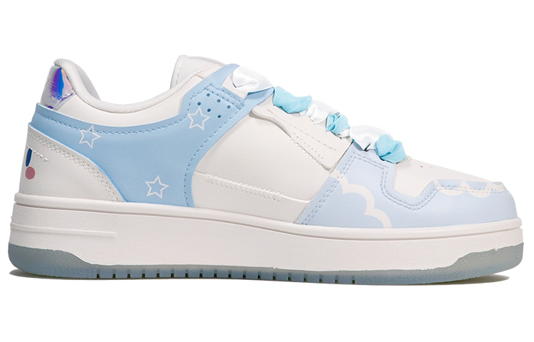 Order (W) 리닝 웨이드 "큐티걸 블루화이트 리본" 커스텀 슈즈 AGCP362-8(TeamThree-女款可爱表情包蓝白)