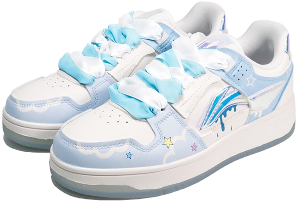 (W) 리닝 웨이드 "큐티걸 블루화이트 리본" 커스텀 슈즈 AGCP362-8(TeamThree-女款可爱表情包蓝白) Lookbook (W) 리닝 웨이드 "큐티걸 블루화이트 리본" 커스텀 슈즈 AGCP362-8(TeamThree-女款可爱表情包蓝白)