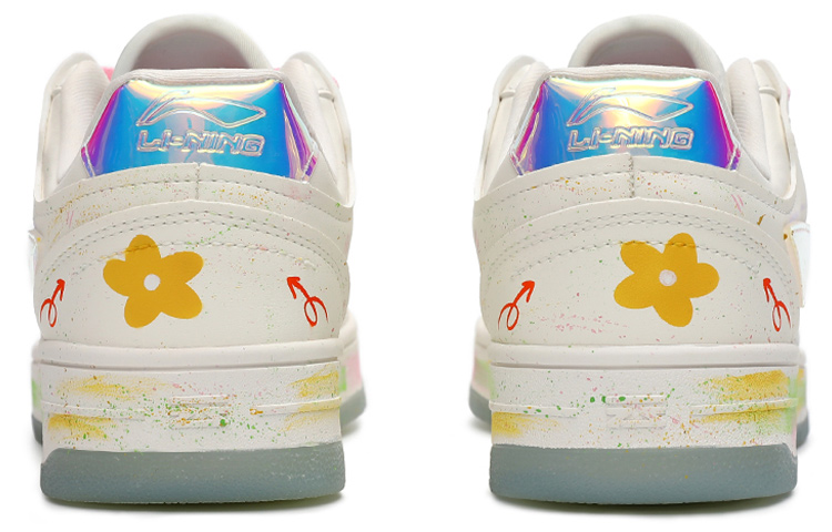 Purchase (W) 리닝 웨이드 '귀여운 낙서곰 & 클로버' 커스텀 슈즈 AGCP362-8(Team15-女款手绘涂鸦四叶草白粉红)