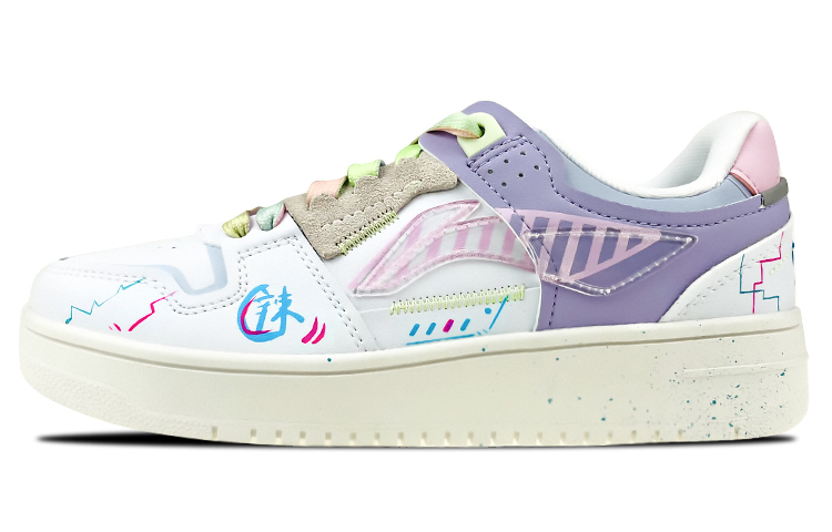 Buy (W) [定制鞋] 李宁 韦德之道 '赛博朋克涂鸦' AGCP362-12(Team叁-女款赛博朋克手绘白紫)