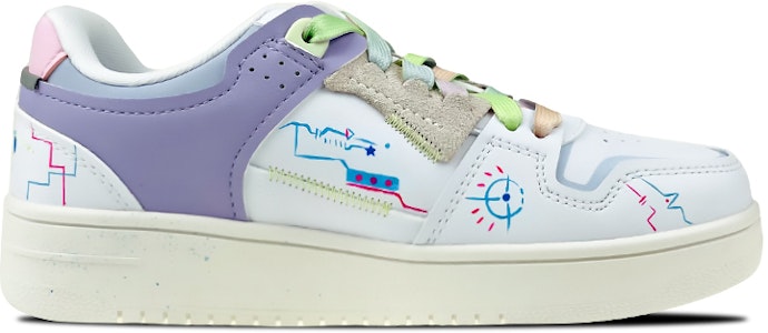 (W) 리닝 웨이드 '사이버펑크 그래피티' 커스텀 슈즈 AGCP362-12(Team叁-女款赛博朋克手绘白紫) Order (W) 리닝 웨이드 '사이버펑크 그래피티' 커스텀 슈즈 AGCP362-12(Team叁-女款赛博朋克手绘白紫)